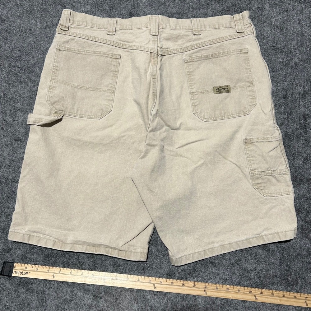 Wrangler Hero Tan Carpenter Shorts Baggy Skater Y2K Retro Size 38 - Picture 2 of 6